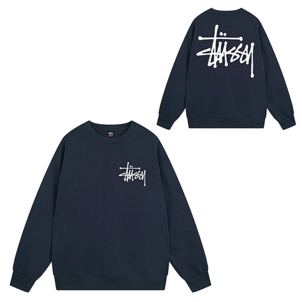 Stussy Sweatshirt Pigment Dyed Crew Sweat Navy